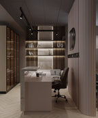 Panou decorativ cu lumini si Dressing usi tip vitrina